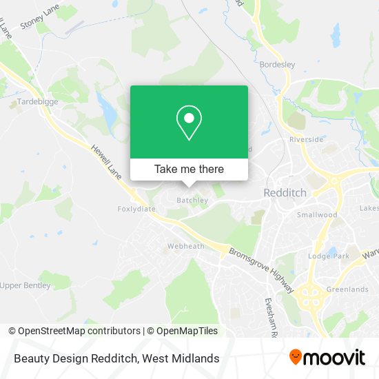 Beauty Design Redditch map