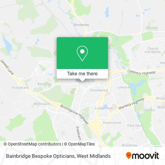 Bainbridge Bespoke Opticians map