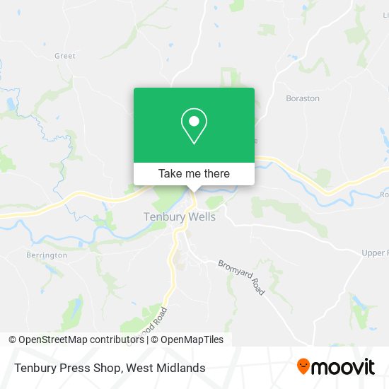 Tenbury Press Shop map