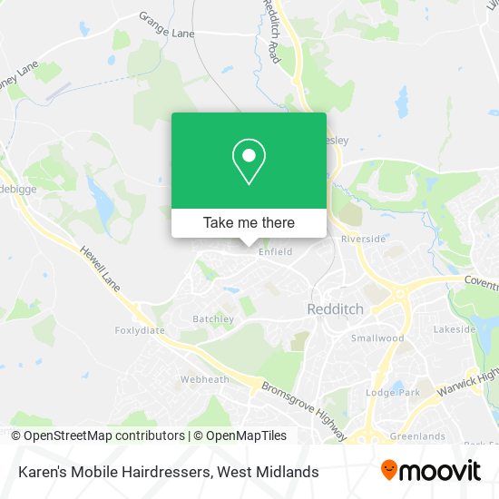 Karen's Mobile Hairdressers map