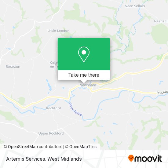 Artemis Services map