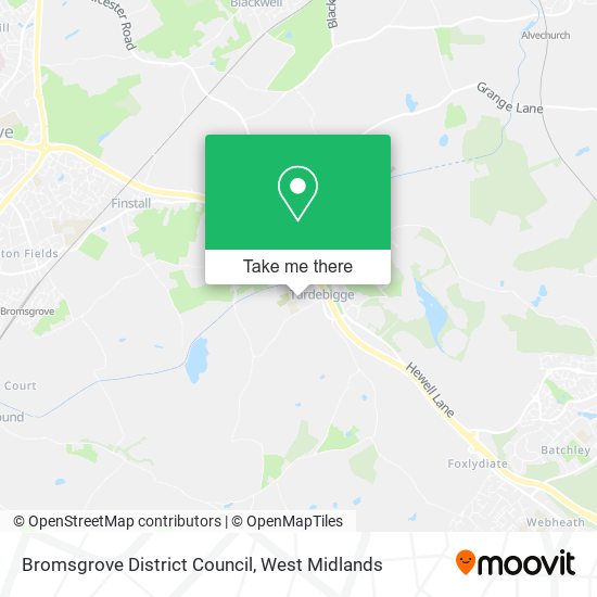Bromsgrove District Council map