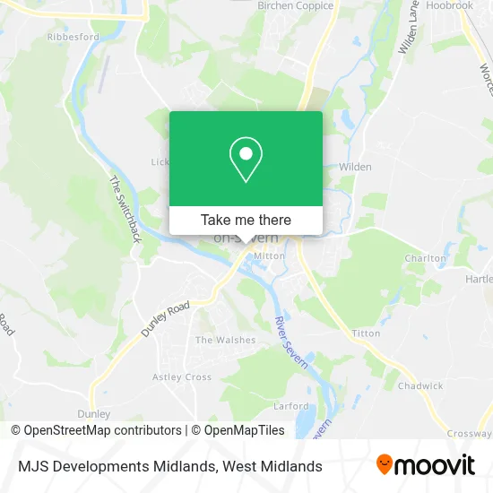 MJS Developments Midlands map