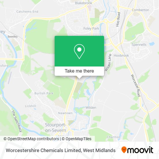Worcestershire Chemicals Limited map
