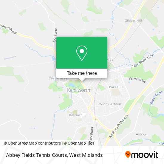 Abbey Fields Tennis Courts map