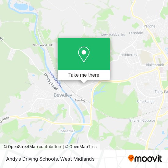 Andy's Driving Schools map