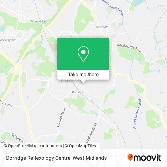 Dorridge Reflexology Centre map