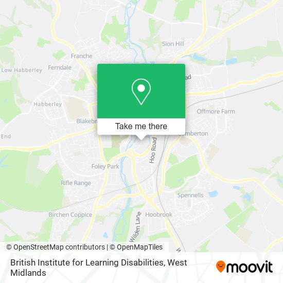 British Institute for Learning Disabilities map