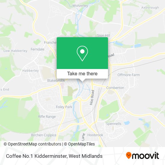 Coffee No.1 Kidderminster map