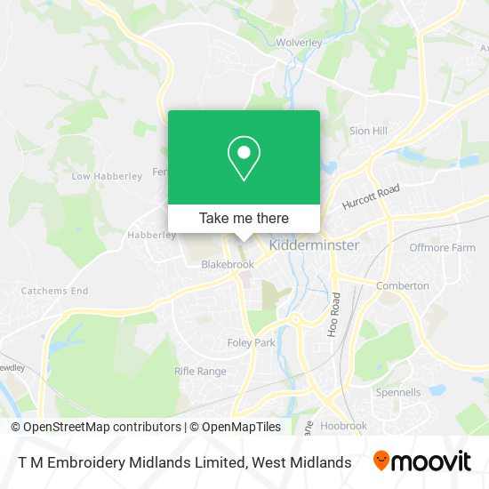 T M Embroidery Midlands Limited map