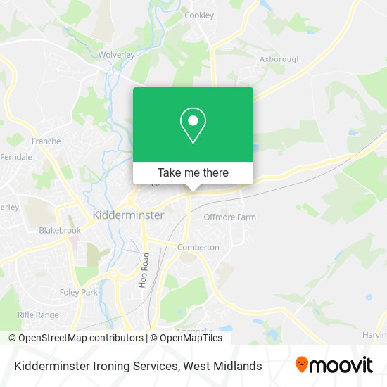 Kidderminster Ironing Services map
