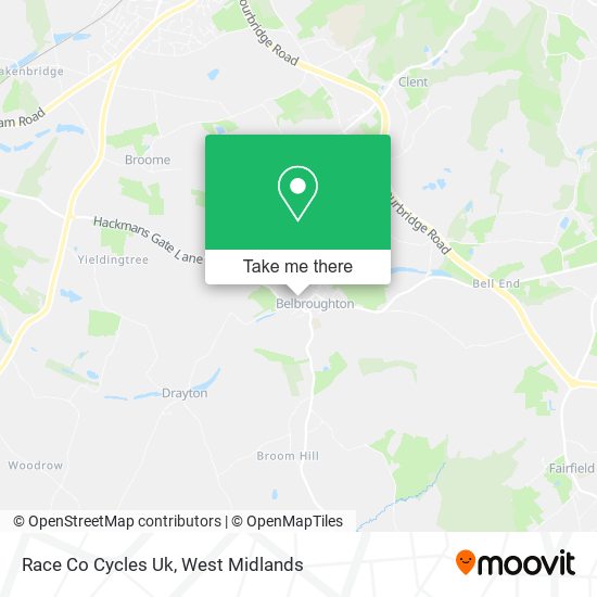 Race Co Cycles Uk map