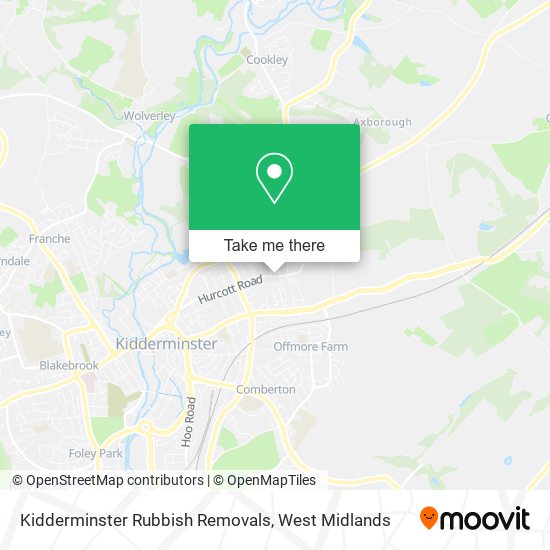 Kidderminster Rubbish Removals map