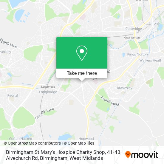 Birmingham St Mary's Hospice Charity Shop, 41-43 Alvechurch Rd, Birmingham map