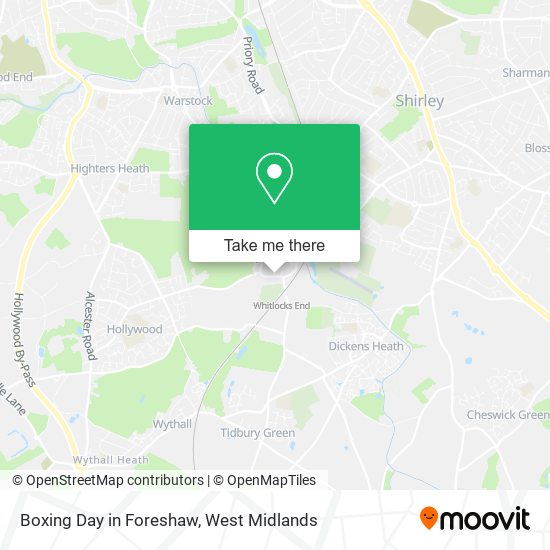 Boxing Day in Foreshaw map