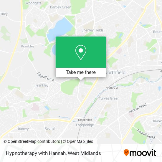 Hypnotherapy with Hannah map