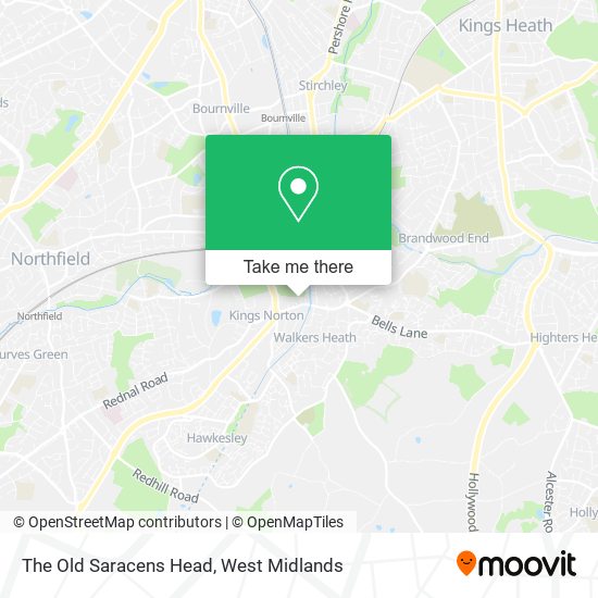 The Old Saracens Head map