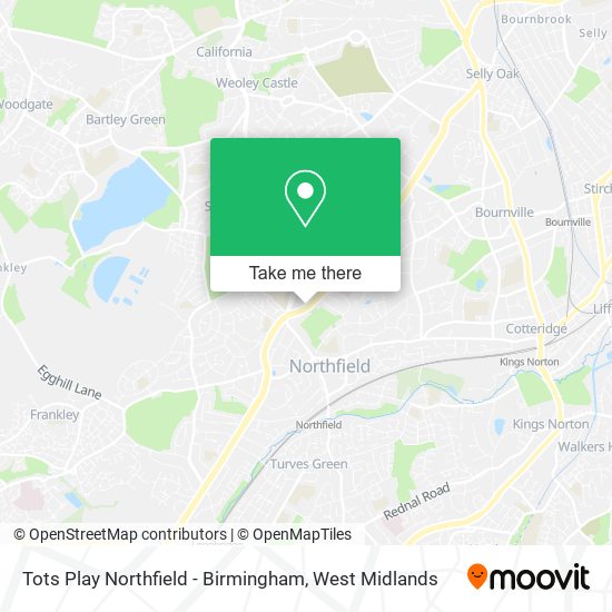 Tots Play Northfield - Birmingham map