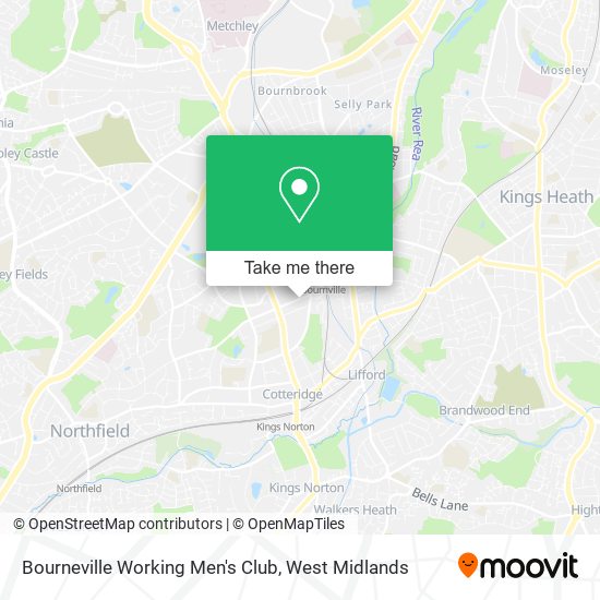 Bourneville Working Men's Club map