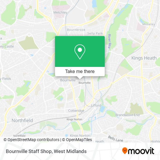 Bournville Staff Shop map