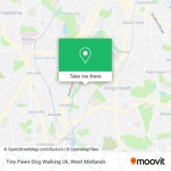 Tiny Paws Dog Walking Uk map