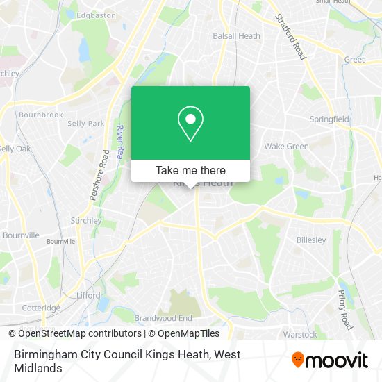 Birmingham City Council Kings Heath map
