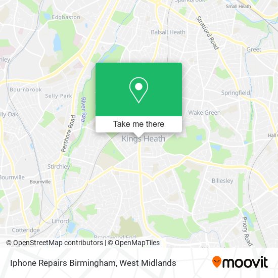 Iphone Repairs Birmingham map