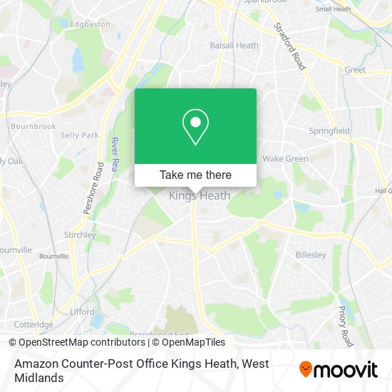 Amazon Counter-Post Office Kings Heath map