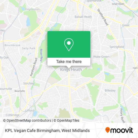 KPL Vegan Cafe Birmingham map