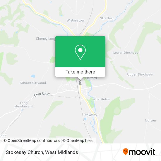 Stokesay Church map