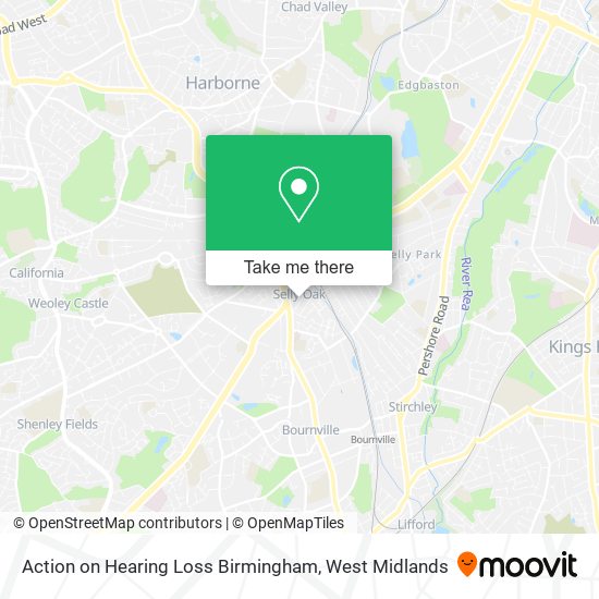 Action on Hearing Loss Birmingham map