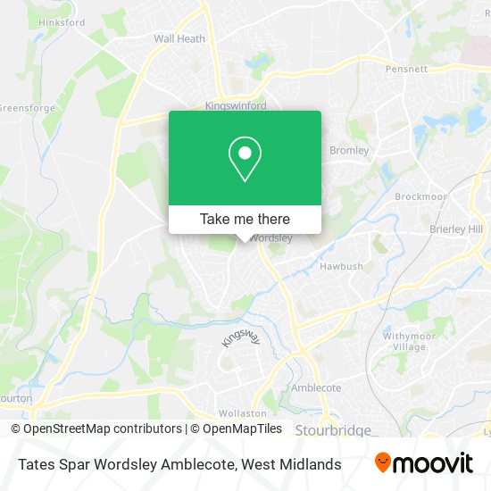 Tates Spar Wordsley Amblecote map