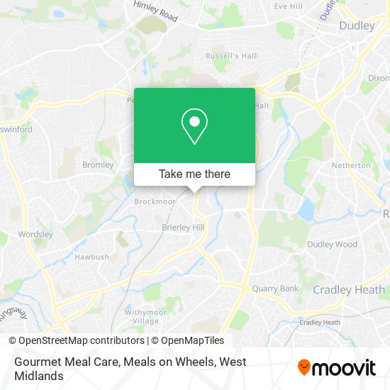 Gourmet Meal Care, Meals on Wheels map