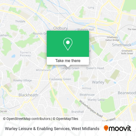 Warley Leisure & Enabling Services map