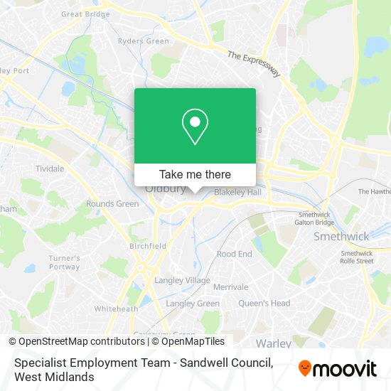Specialist Employment Team - Sandwell Council map