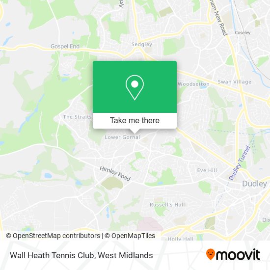 Wall Heath Tennis Club map