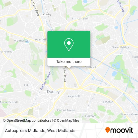 Autoxpress Midlands map
