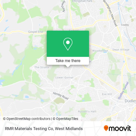RMR Materials Testing Co map