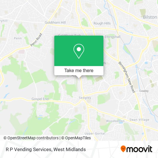 R P Vending Services map