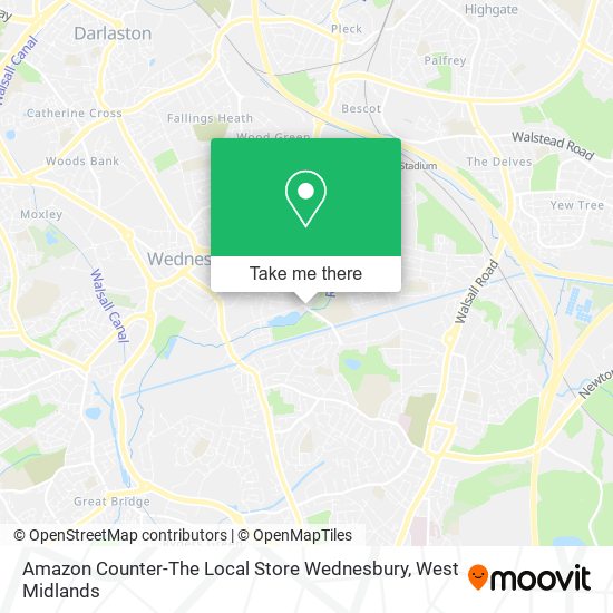 Amazon Counter-The Local Store Wednesbury map
