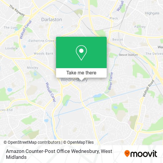 Amazon Counter-Post Office Wednesbury map