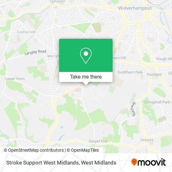 Stroke Support West Midlands map