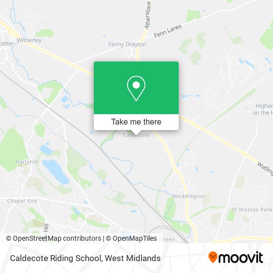 Caldecote Riding School map