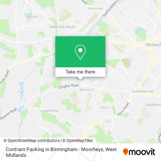 Contract Packing in Birmingham - Moorheys map