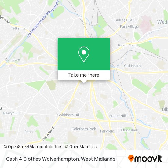 Cash 4 Clothes Wolverhampton map