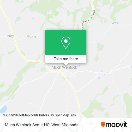 Much Wenlock Scout HQ map