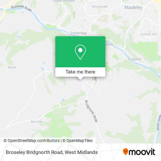 Broseley Bridgnorth Road map