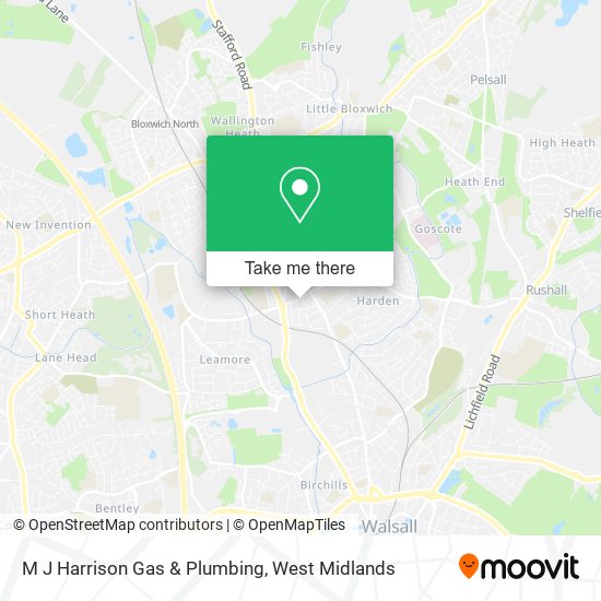 M J Harrison Gas & Plumbing map