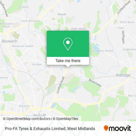 Pro-Fit Tyres & Exhausts Limited map