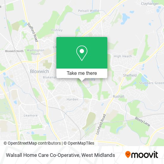 Walsall Home Care Co-Operative map